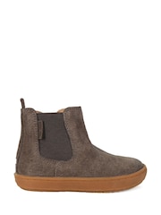 ToeZone River Boys Brown Suede Leather Gusset and Zip Boots - Image 3 of 4