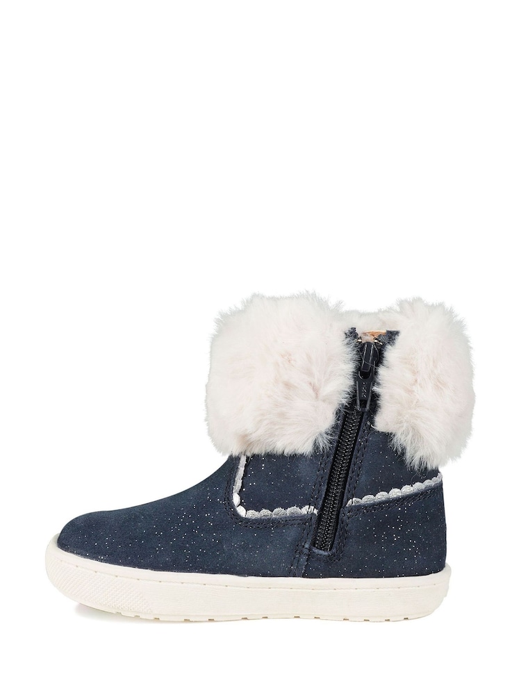 Freya - Toezone Girls Faith Suede Leather Faux Fur Zip Boots - Bild 2 von 6 Freya - Toezone Girls Faith Suede Leather Faux Fur Zip Boots - Bild 2 von 6