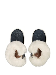 Toezone Girls Faith Suede Leather Faux Fur Zip Boots - Image 4 of 6