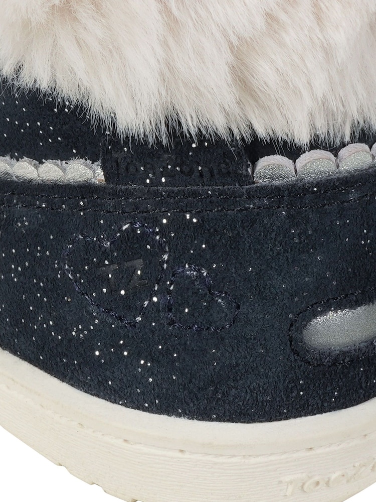 Toezone Girls Faith Suede Leather Faux Fur Zip Boots - Image 6 of 6