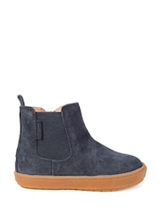 ToeZone Sam Boys Navy Suede Leather Gusset and Zip Boots - Image 4 of 7