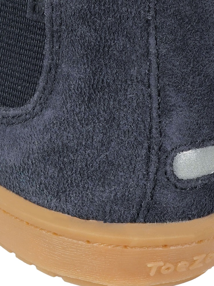 ToeZone Sam Boys Navy Suede Leather Gusset and Zip Boots - Image 6 of 7