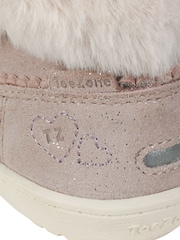 Toezone Girls Faith Suede Leather Faux Fur Zip Boots - Image 6 of 6