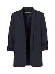 Blau - Pieces Blazer mit gerafften Ärmeln - Bild 5 von 6
