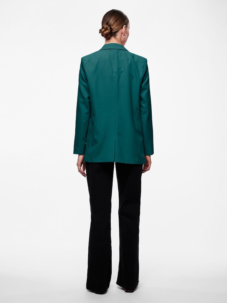 PIECES Green Relaxed Fit Blazer - Image 2 of 6