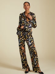 Baukjen Mandy Printed Satin Black Trousers - Image 1 of 5