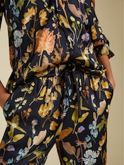 Baukjen Mandy Printed Satin Black Trousers - Image 4 of 5