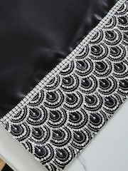 Catherine Lansfield Set of 4 Black Deco Sequin Dining Placemats - Image 2 of 3