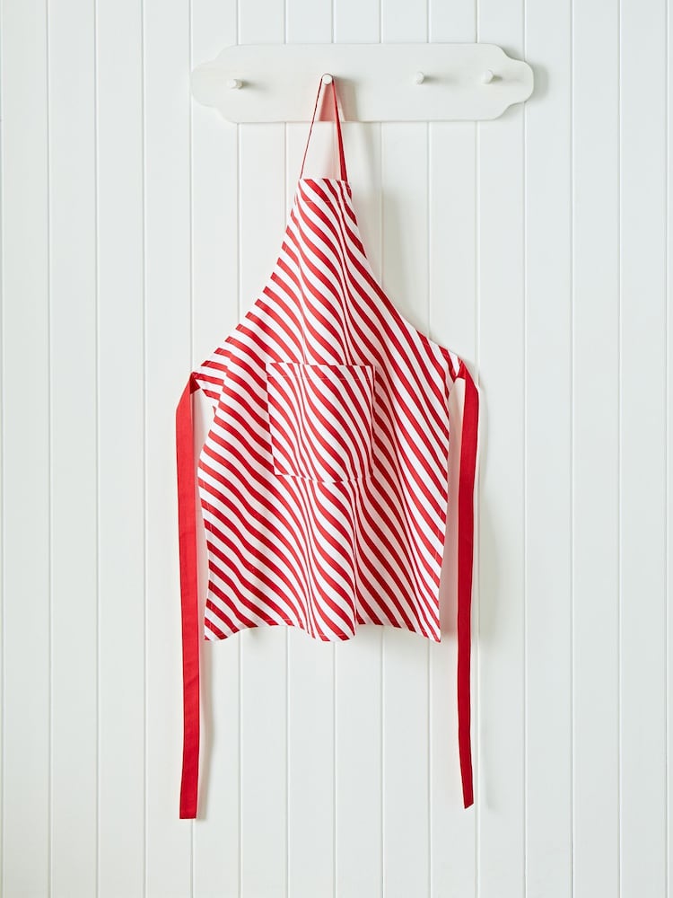 Catherine Lansfield Christmas Candy Cane 100% Cotton Kitchen Adult Apron - Imagem 1 de 3