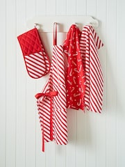 Catherine Lansfield Christmas Candy Cane 100% Cotton Kitchen Adult Apron - Imagem 2 de 3