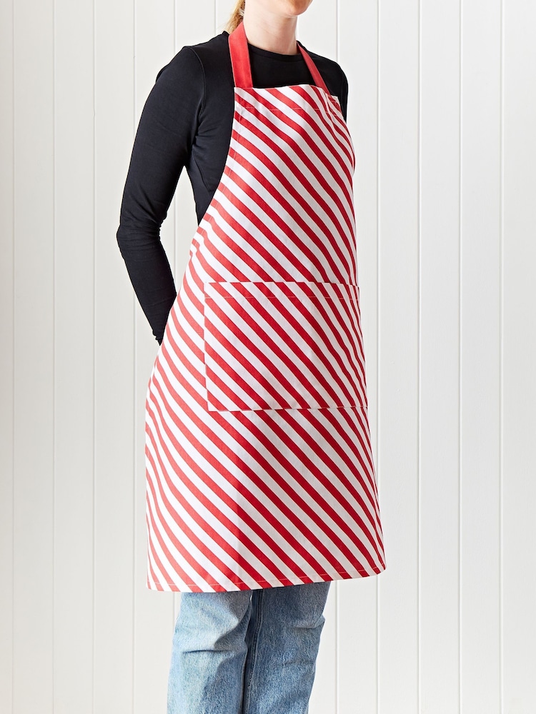 Catherine Lansfield Christmas Candy Cane 100% Cotton Kitchen Adult Apron - Imagem 3 de 3
