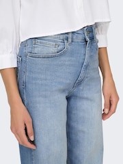 ONLY Blue Maddie Extra High Waisted Wide Leg Jeans with Comfort Stretch - Image 7 of 10