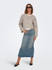 ONLY Kurze Jacke mit Kontrastnähten und Muschelsaumkante - Bild 5 von 7