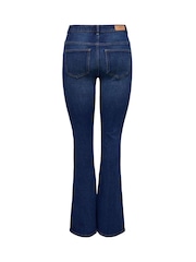 ONLY Blue Lola High Waisted Flared Jeans with Comfort Stretch - Image 5 of 5