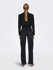 ONLY Black Maddie Extra High Waisted Wide Leg Jeans with Comfort Stretch - Image 2 of 5