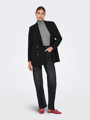 ONLY Black Maddie Extra High Waisted Wide Leg Jeans with Comfort Stretch - Image 4 of 5