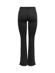 ONLY Black Lola High Waisted Flared Jeans with Comfort Stretch - Image 6 of 6