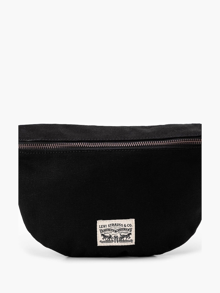 Levi's® Cream/Navy Devon Cross-Body 100% Cotton Bag - Image 1 of 4 Levi's® Cream/Navy Devon Cross-Body 100% Cotton Bag - Image 1 of 4