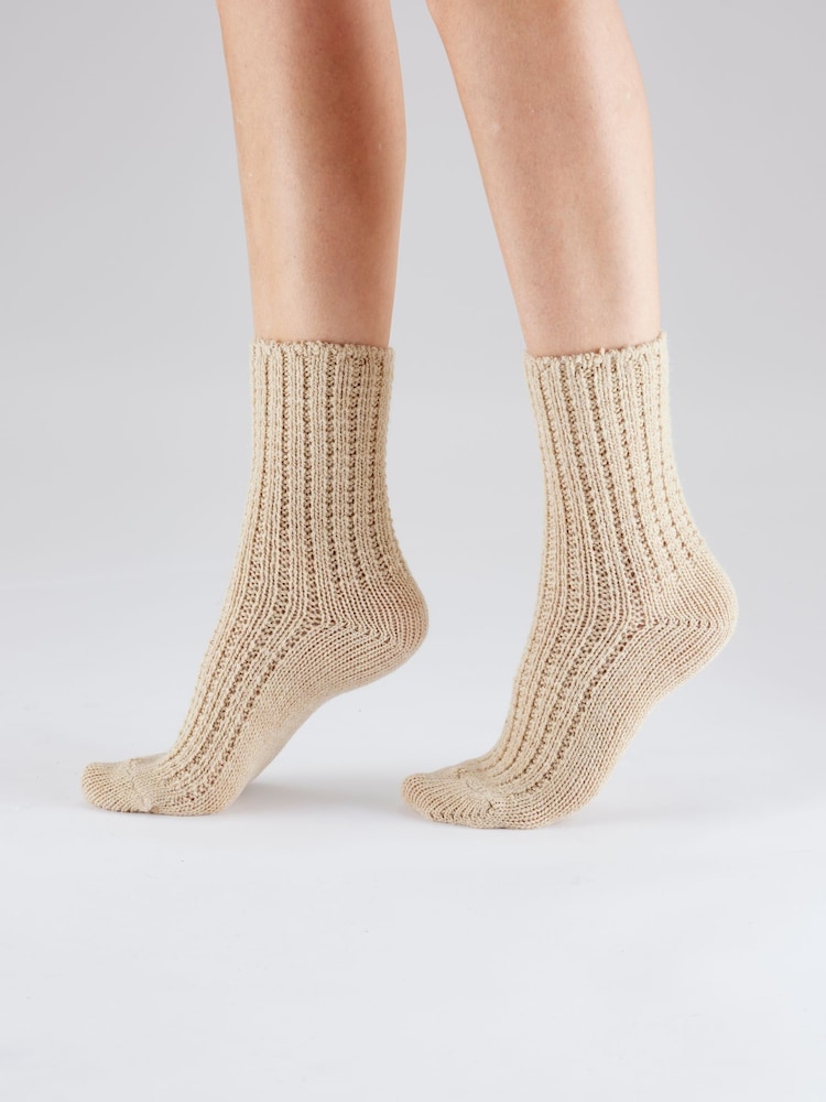 Pretty Polly Grey Lounge Socks 3 Pack - Image 5 of 7