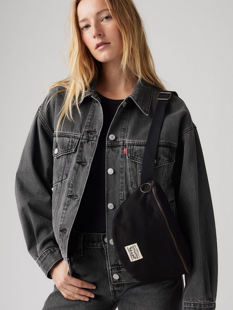 Levi's® Black Devon Cross-Body 100% Cotton Bag - Image 1 of 4