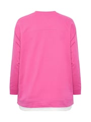 Yours Curve Pink Crew Neck Jumper - Image 6 of 6
