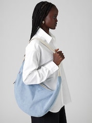 Levi's® Light Blue Denim Medium Brooklyn Denim Shoulder Bag - Image 7 of 7