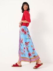 FatFace Bright Blue Arabella Midi Skirt - Image 4 of 6