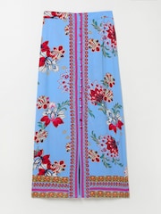 FatFace Bright Blue Arabella Midi Skirt - Image 6 of 6