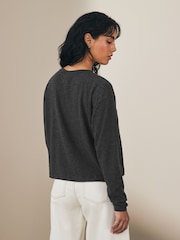 American Vintage Ypawood Long Sleeve Black T-Shirt - Image 2 of 4