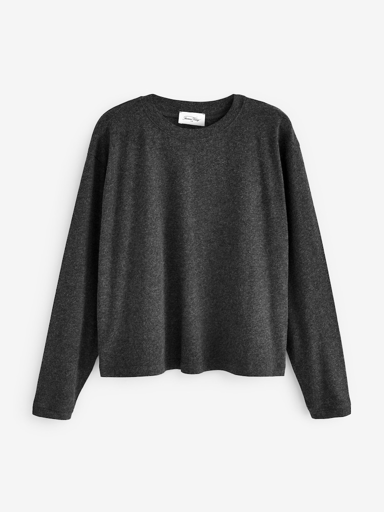American Vintage Ypawood Long Sleeve Black T-Shirt - Image 4 of 4 American Vintage Ypawood Long Sleeve Black T-Shirt - Image 4 of 4