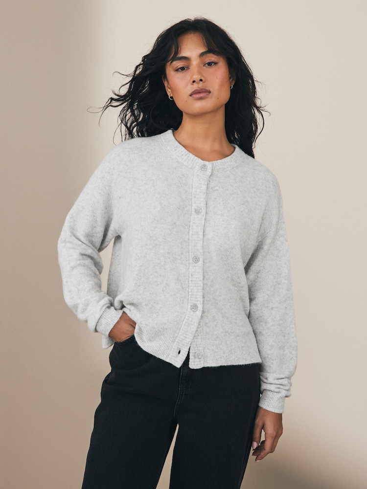 American Vintage Grey Damsville Knitted Cardigan - Image 1 of 5