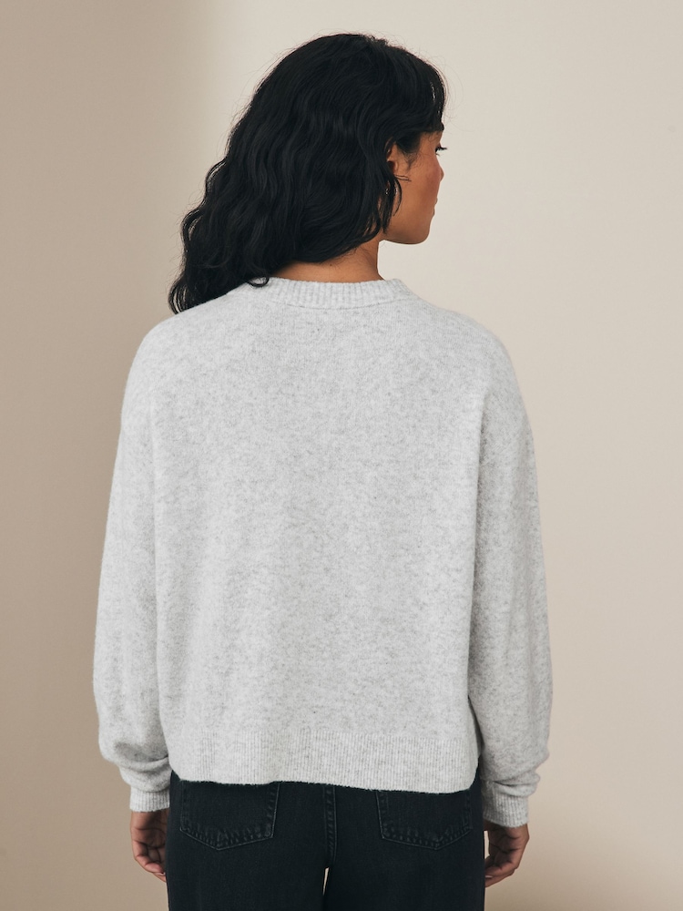 American Vintage Grey Damsville Knitted Cardigan - Image 2 of 5