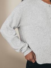 American Vintage Grey Damsville Knitted Cardigan - Image 4 of 5