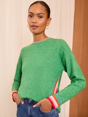 Love & Roses Green Jumper - Image 1 of 4