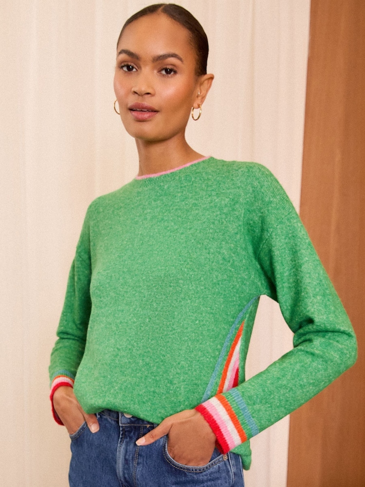 Love & Roses Green Jumper - Image 1 of 4