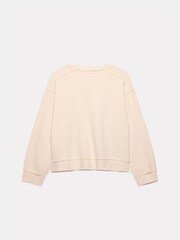 Mint Velvet Cream Textured 100% Cotton Sweatshirt - Image 4 of 4