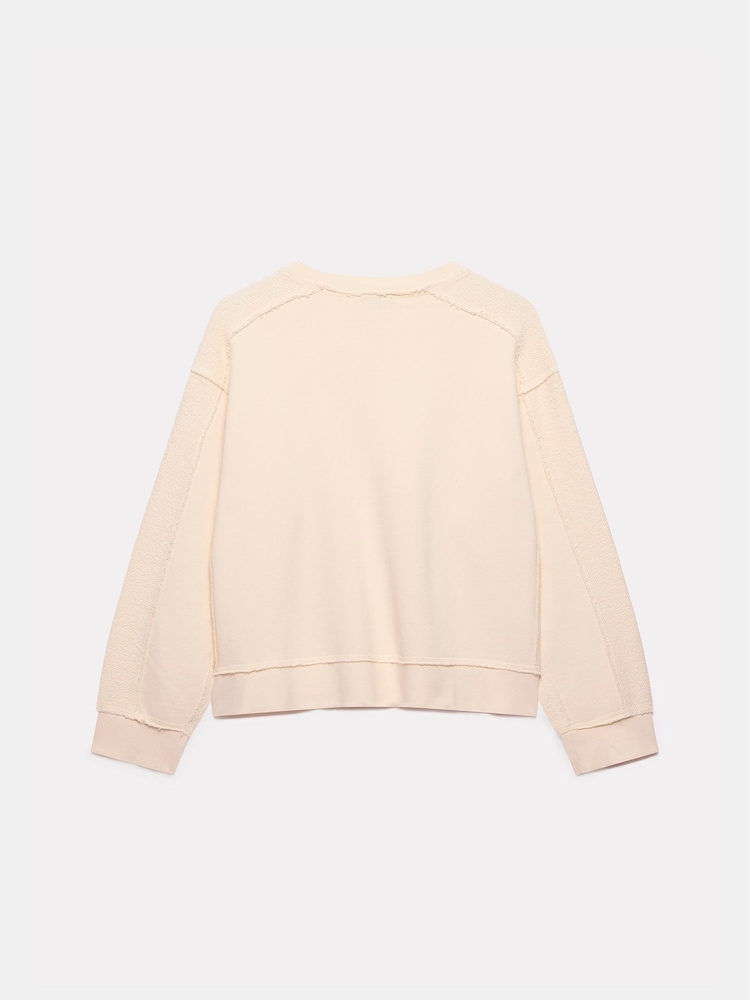 Mint Velvet Cream Textured 100% Cotton Sweatshirt - Image 4 of 4 Mint Velvet Cream Textured 100% Cotton Sweatshirt - Image 4 of 4