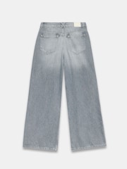 Mint Velvet Grey Washed Wide Leg 100% Cotton Jeans - Image 4 of 4