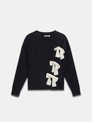 Mint Velvet Black Bow Detail Jumper - Image 3 of 4
