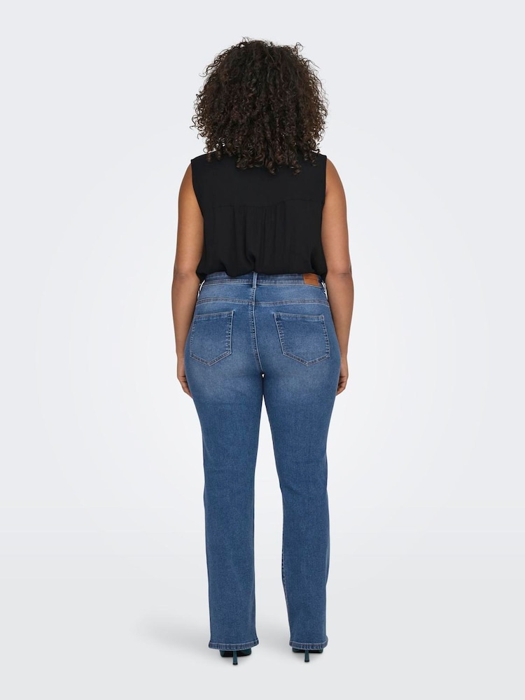 ONLY Curve Blue High Waist Sally Flared Jeans - Image 2 of 6