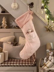 Mamas & Papas Pink Christmas 2024 Large Bella Stocking - Image 1 of 4