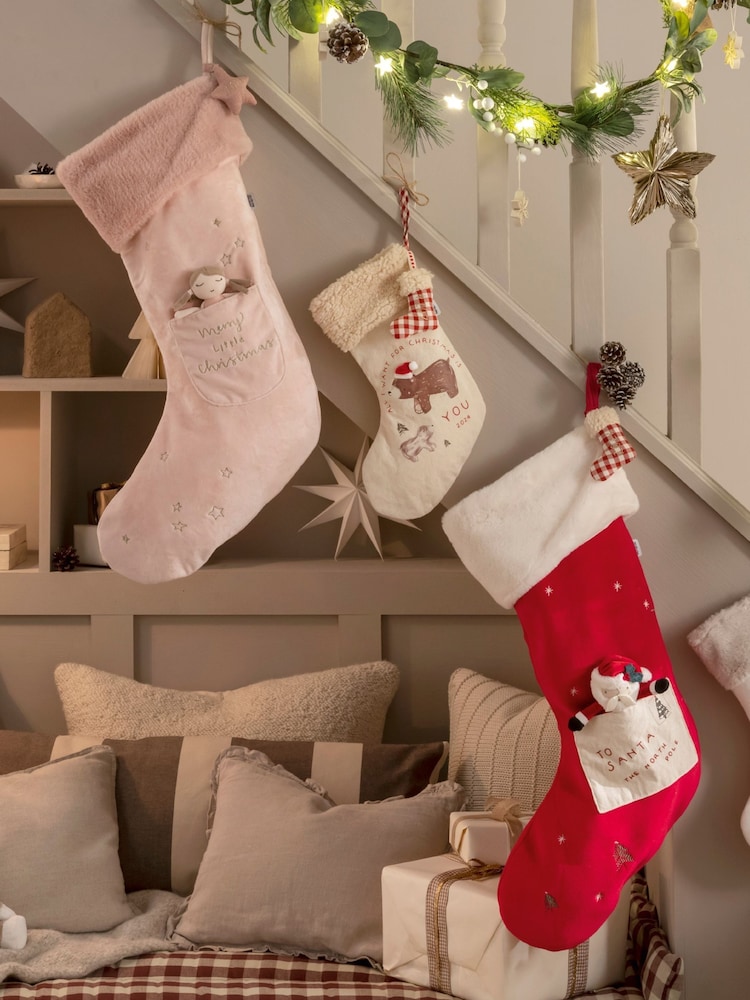 Mamas & Papas Red Christmas 2024 Large Santa Stocking - Image 2 of 4