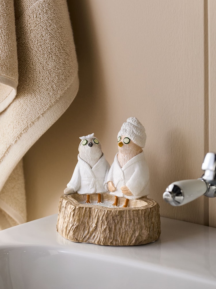Natural Bird Spa Ornament - Image 1 of 5