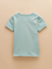 Joules Let's Go Turquoise Blue Short Sleeve T-Shirt - Image 2 of 4