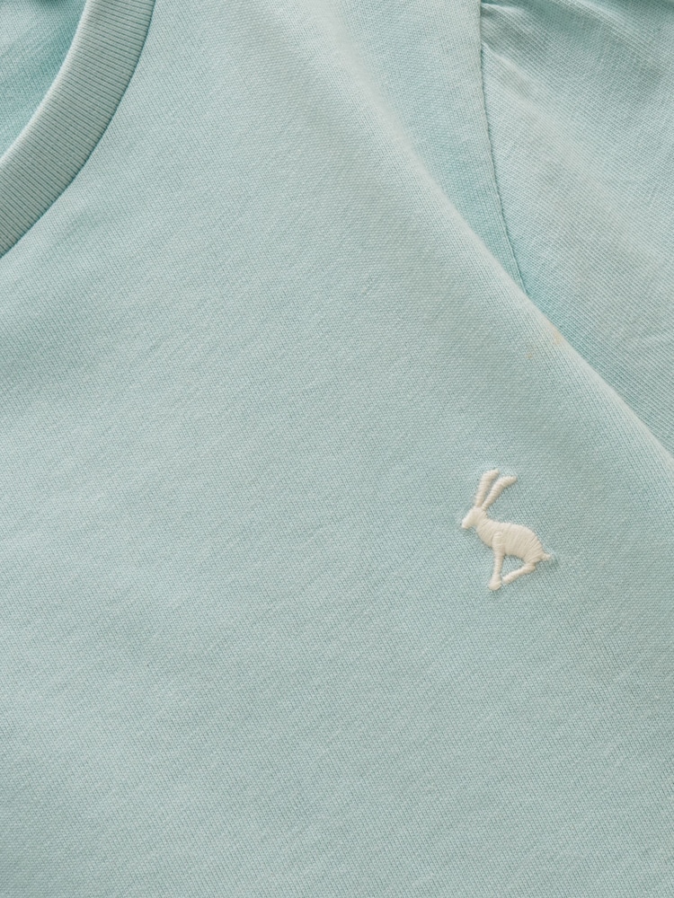 Joules Let's Go Turquoise Blue Short Sleeve T-Shirt - Image 4 of 4