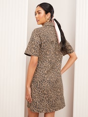 Friends Like These Animal Denim A-Line Mini Dress - Image 4 of 4