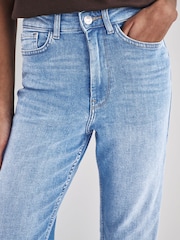 ONLY Blue Chrome Becca Extra High Waist Straight Leg Jeans With Comfort Stretch - Image 3 of 4