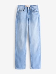 ONLY Blue Chrome Becca Extra High Waist Straight Leg Jeans With Comfort Stretch - Image 4 of 4