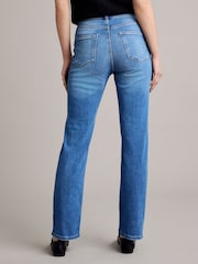 ONLY Blue Becca Extra High Waist Straight Leg Jeans With Comfort Stretch - Image 2 of 5