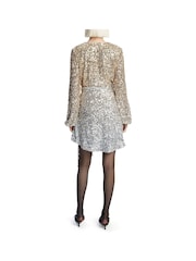 Bardot Gold Sequin Bellissa Dress - Image 3 of 5